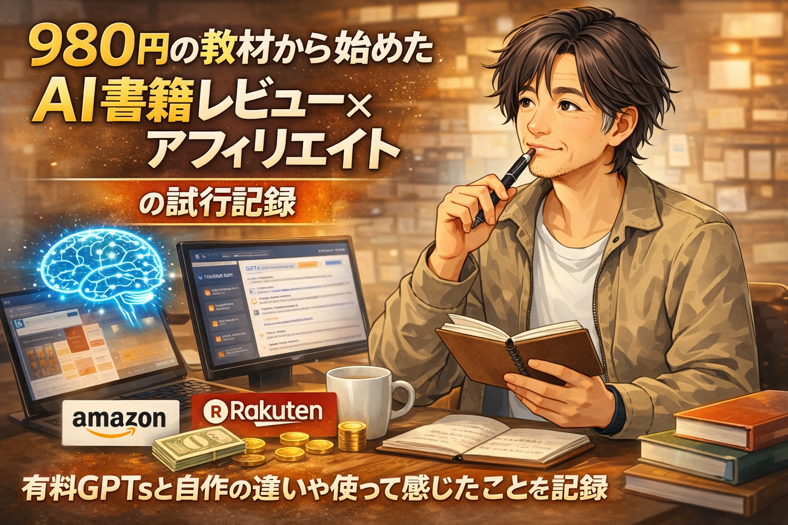 980円の教材から始めた、AI書籍レビュー×アフィリエイト