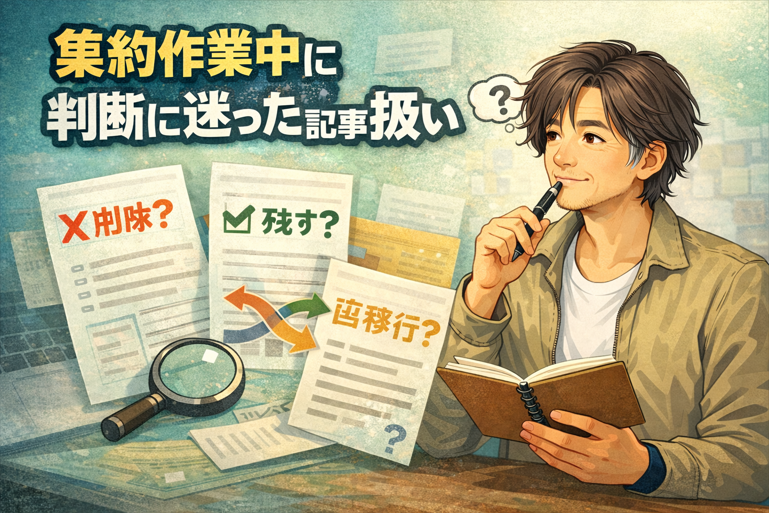 集約作業中に判断に迷った記事